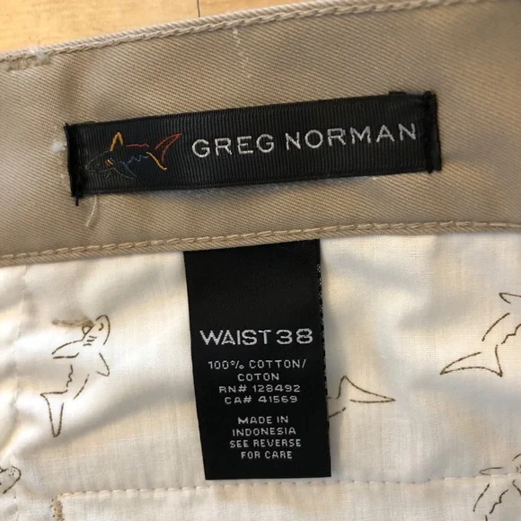 Greg Norman shorts men’s size 38 beige Flat Front retail price $48 NEW WITH TAGS - Picture 8 of 9